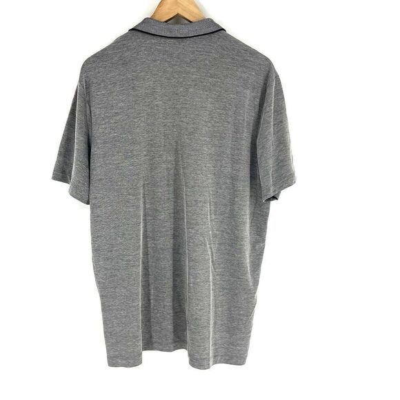 Theory Shirt Size XL Mens Gray Standard Polo Current Pique Knit Short Sleeve - Picture 5 of 7